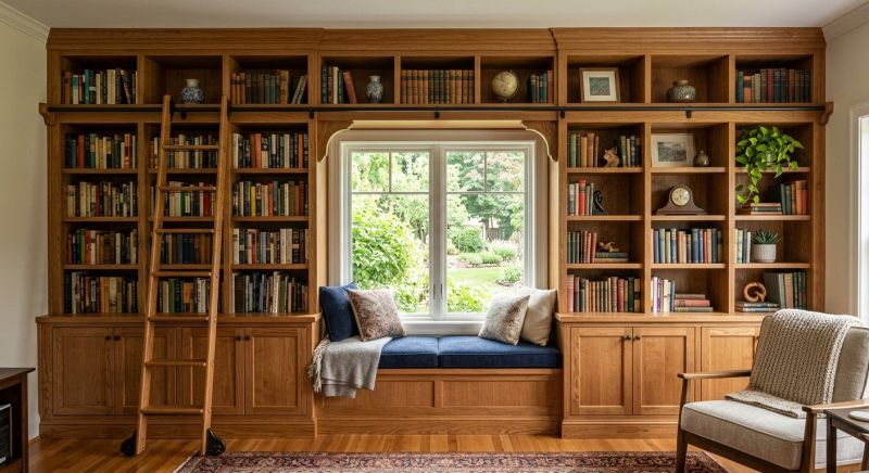 Built In Bookcase Installation in Greensboro, NC
