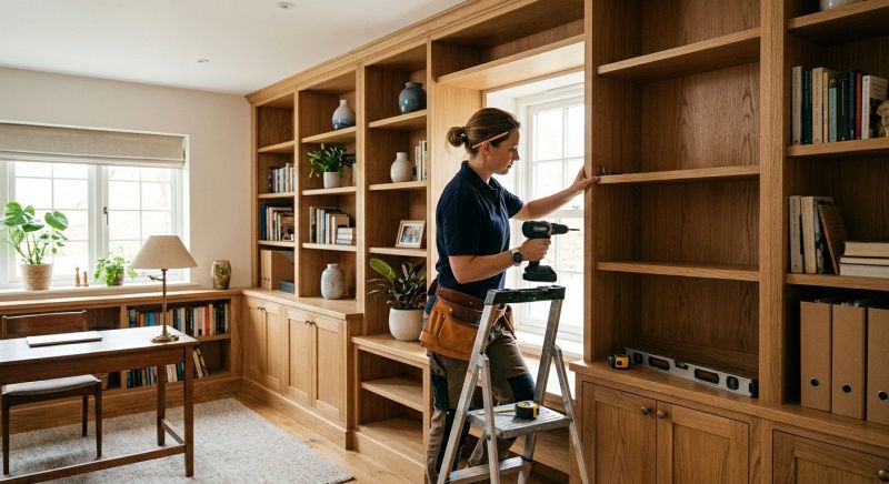 Custom Bookshelves Installation in Fairfax, VA