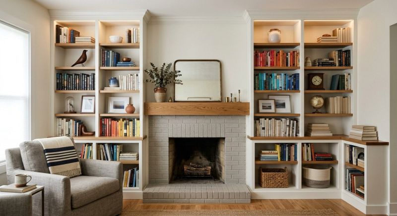Fireplace Cabinet Installation in Durham, NC